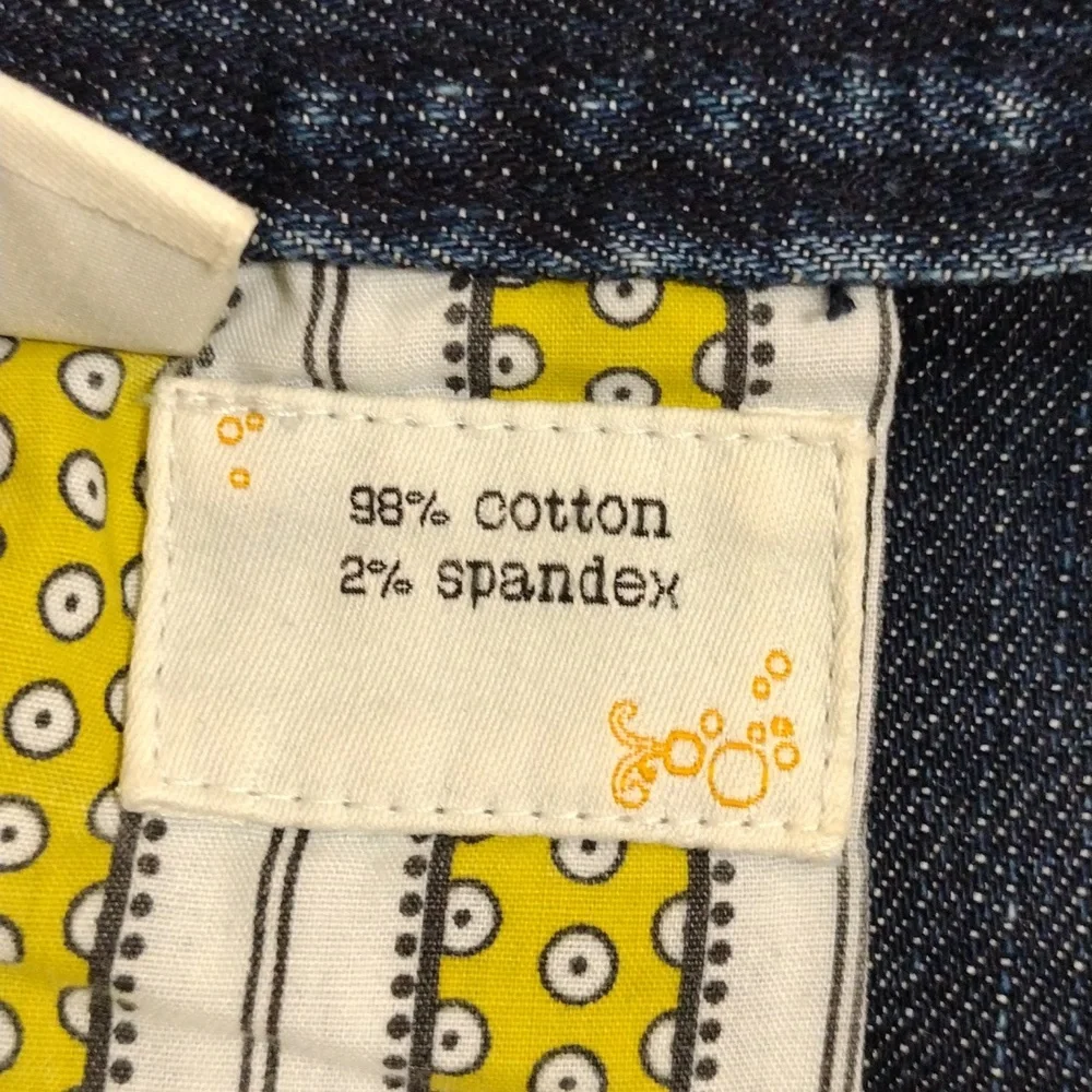 Anthropologie Bica Cheia Double Button Front Denim A-Line Skirt High Waist 0 W27